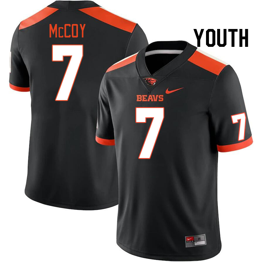 Youth #7 Gevani McCoy Oregon State Beavers College Football Jerseys Stitched-Black